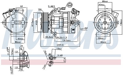 Nissens Kompressor, Klimaanlage [Hersteller-Nr. 890138] für Renault, Nissan, Opel von NISSENS