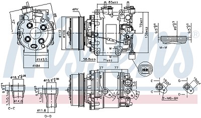 Nissens Kompressor, Klimaanlage [Hersteller-Nr. 890155] für Honda von NISSENS