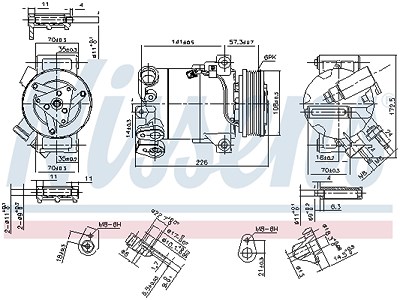 Nissens Kompressor, Klimaanlage [Hersteller-Nr. 890215] für Ford von NISSENS