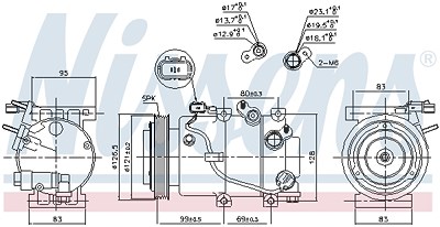 Nissens Kompressor, Klimaanlage [Hersteller-Nr. 890238] für Kia von NISSENS