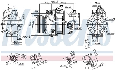 Nissens Kompressor, Klimaanlage [Hersteller-Nr. 890303] für BMW von NISSENS