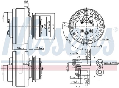 Nissens Kompressor, Klimaanlage [Hersteller-Nr. 890368] für Mercedes-Benz von NISSENS