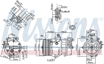 Nissens Kompressor, Klimaanlage [Hersteller-Nr. 890388] für Opel, Suzuki von NISSENS