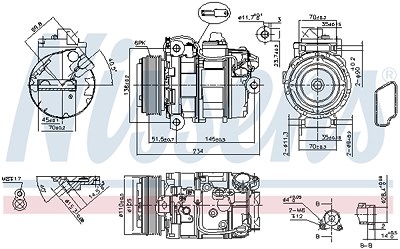 Nissens Kompressor, Klimaanlage [Hersteller-Nr. 890390] für BMW von NISSENS