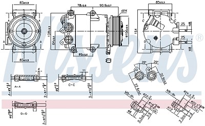 Nissens Kompressor, Klimaanlage [Hersteller-Nr. 890392] für Ford von NISSENS