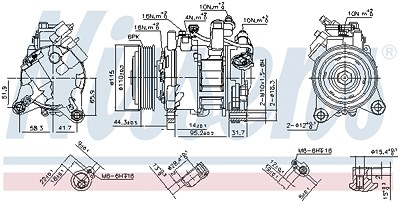 Nissens Kompressor, Klimaanlage [Hersteller-Nr. 890397] für BMW von NISSENS