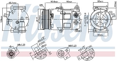 Nissens Kompressor, Klimaanlage [Hersteller-Nr. 890418] für Ford von NISSENS