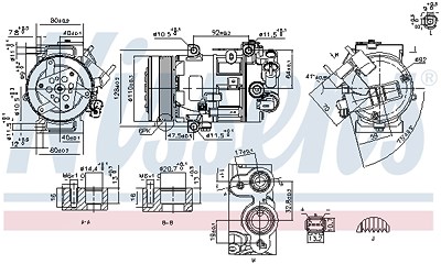 Nissens Kompressor, Klimaanlage [Hersteller-Nr. 890420] für Citroën, Ds, Peugeot von NISSENS