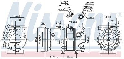 Nissens Kompressor, Klimaanlage [Hersteller-Nr. 890430] für Kia von NISSENS