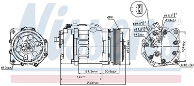 Nissens Kompressor, Klimaanlage [Hersteller-Nr. 89044] für VW von NISSENS