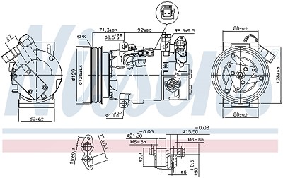 Nissens Kompressor, Klimaanlage [Hersteller-Nr. 890586] für Nissan, Renault von NISSENS