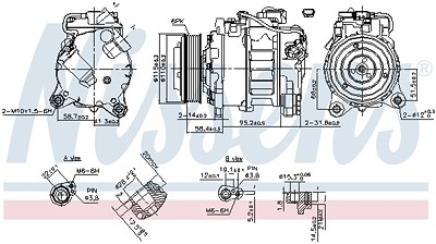 Nissens Kompressor, Klimaanlage [Hersteller-Nr. 890622] für BMW von NISSENS