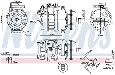 Nissens Kompressor, Klimaanlage [Hersteller-Nr. 890635] für VW von NISSENS