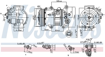 Nissens Kompressor, Klimaanlage [Hersteller-Nr. 890650] für Toyota von NISSENS