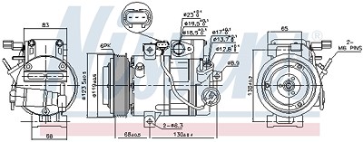 Nissens Kompressor, Klimaanlage [Hersteller-Nr. 890687] für Hyundai von NISSENS