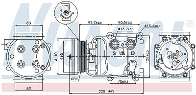 Nissens Kompressor, Klimaanlage [Hersteller-Nr. 89071] für Ford von NISSENS