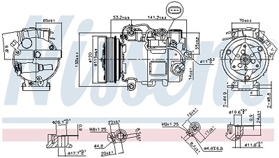 Nissens Kompressor, Klimaanlage [Hersteller-Nr. 890739] für Mercedes-Benz, Infiniti von NISSENS