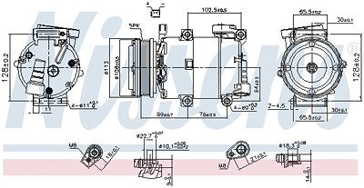 Nissens Kompressor, Klimaanlage [Hersteller-Nr. 890788] für Ford von NISSENS