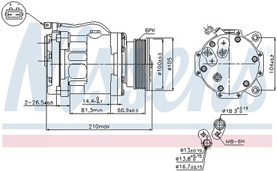 Nissens Kompressor, Klimaanlage [Hersteller-Nr. 89088] für VW, Seat von NISSENS