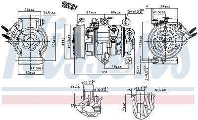 Nissens Kompressor, Klimaanlage [Hersteller-Nr. 891007] für Ford von NISSENS