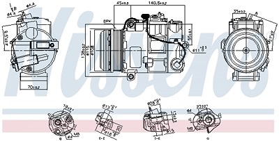 Nissens Kompressor, Klimaanlage [Hersteller-Nr. 891031] für Mercedes-Benz von NISSENS