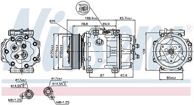 Nissens Kompressor, Klimaanlage [Hersteller-Nr. 89143] für Ford, Mazda, Volvo von NISSENS