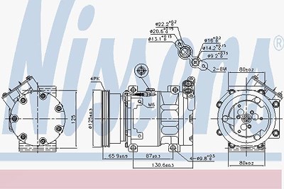 Nissens Kompressor, Klimaanlage [Hersteller-Nr. 89164] für Dacia, Renault von NISSENS