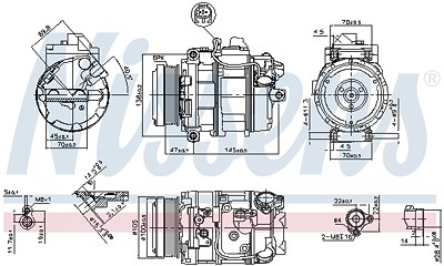 Nissens Kompressor, Klimaanlage [Hersteller-Nr. 89212] für Opel von NISSENS