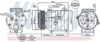 Nissens Kompressor, Klimaanlage [Hersteller-Nr. 89217] für Renault von NISSENS