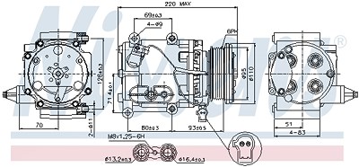 Nissens Kompressor, Klimaanlage [Hersteller-Nr. 89228] für Ford von NISSENS