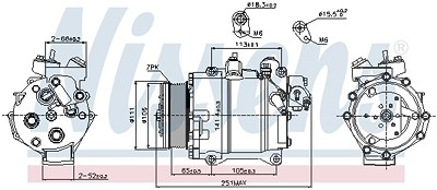 Nissens Kompressor, Klimaanlage [Hersteller-Nr. 89245] für Honda von NISSENS