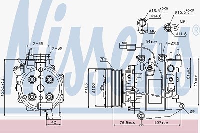 Nissens Kompressor, Klimaanlage [Hersteller-Nr. 89246] für Honda von NISSENS