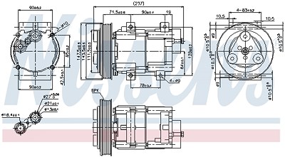 Nissens Kompressor, Klimaanlage [Hersteller-Nr. 89251] für Ford von NISSENS