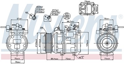 Nissens Kompressor, Klimaanlage [Hersteller-Nr. 89256] für Kia von NISSENS