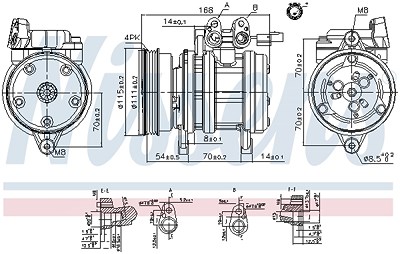 Nissens Kompressor, Klimaanlage [Hersteller-Nr. 89263] für Hyundai von NISSENS