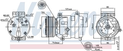 Nissens Kompressor, Klimaanlage [Hersteller-Nr. 89267] für Renault Korea von NISSENS