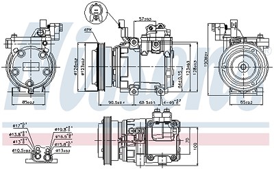 Nissens Kompressor, Klimaanlage [Hersteller-Nr. 89286] für Kia, Hyundai von NISSENS