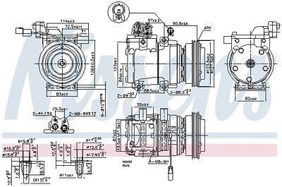 Nissens Kompressor, Klimaanlage [Hersteller-Nr. 89291] für Hyundai von NISSENS