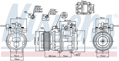 Nissens Kompressor, Klimaanlage [Hersteller-Nr. 89301] für Kia von NISSENS