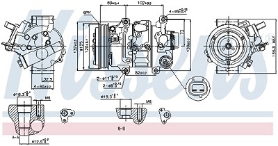 Nissens Kompressor, Klimaanlage [Hersteller-Nr. 89314] für Toyota von NISSENS
