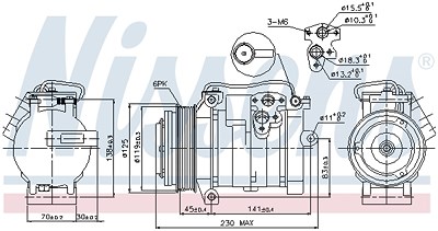 Nissens Kompressor, Klimaanlage [Hersteller-Nr. 89315] für Jeep von NISSENS