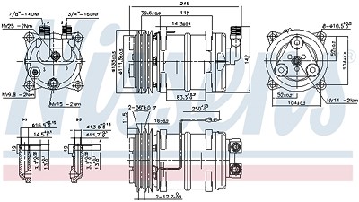 Nissens Kompressor, Klimaanlage [Hersteller-Nr. 89321] für Volvo von NISSENS