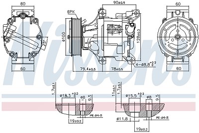 Nissens Kompressor, Klimaanlage [Hersteller-Nr. 89324] für Fiat, Lancia von NISSENS