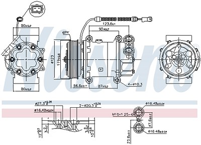 Nissens Kompressor, Klimaanlage [Hersteller-Nr. 89339] für Citroën, Peugeot von NISSENS