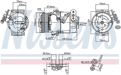 Nissens Kompressor, Klimaanlage [Hersteller-Nr. 89356] für Opel von NISSENS