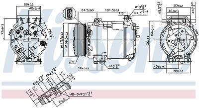 Nissens Kompressor, Klimaanlage [Hersteller-Nr. 89369] für Renault von NISSENS