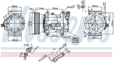 Nissens Kompressor, Klimaanlage [Hersteller-Nr. 89372] für Nissan, Renault von NISSENS