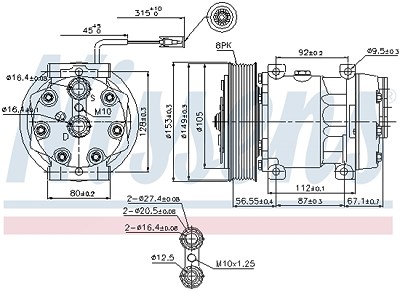 Nissens Kompressor, Klimaanlage [Hersteller-Nr. 89458] für Nissan von NISSENS