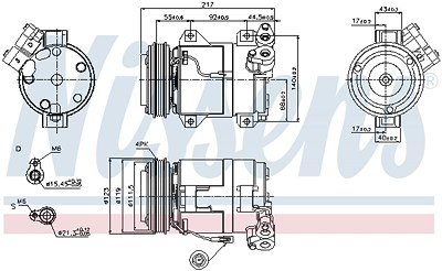 Nissens Kompressor, Klimaanlage [Hersteller-Nr. 89519] für Suzuki von NISSENS