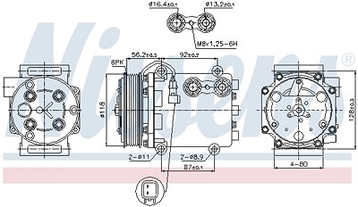 Nissens Kompressor, Klimaanlage [Hersteller-Nr. 89551] für Mazda, Ford von NISSENS